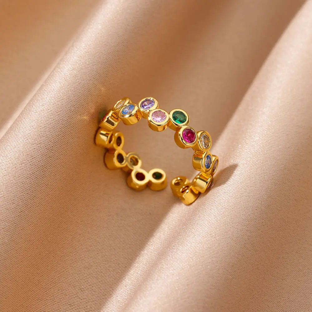 Golden Heart Couple Ring