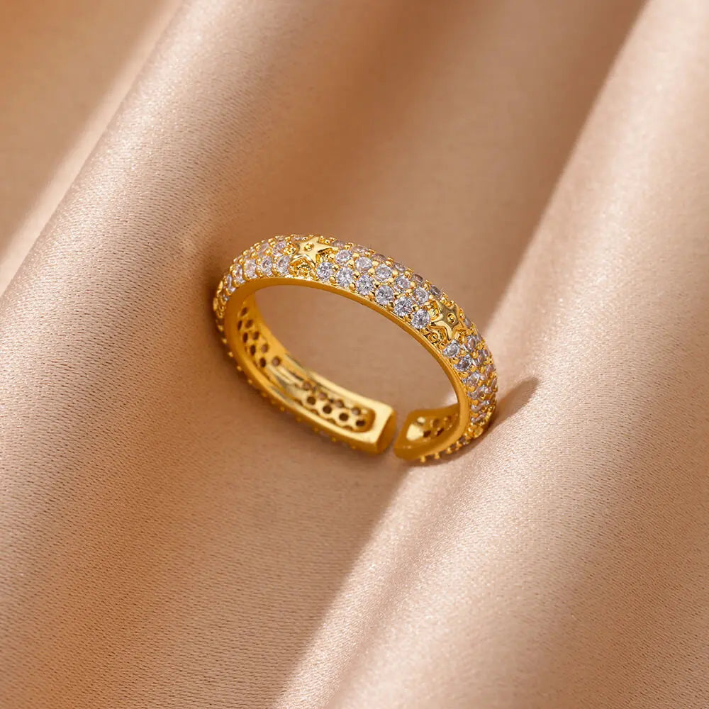 Golden Heart Couple Ring