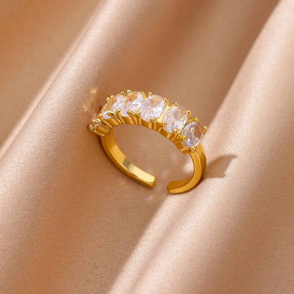 Golden Heart Couple Ring