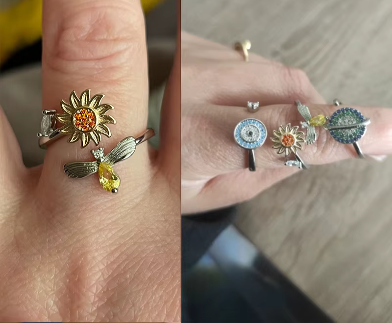 Sunflower Spinner Ring